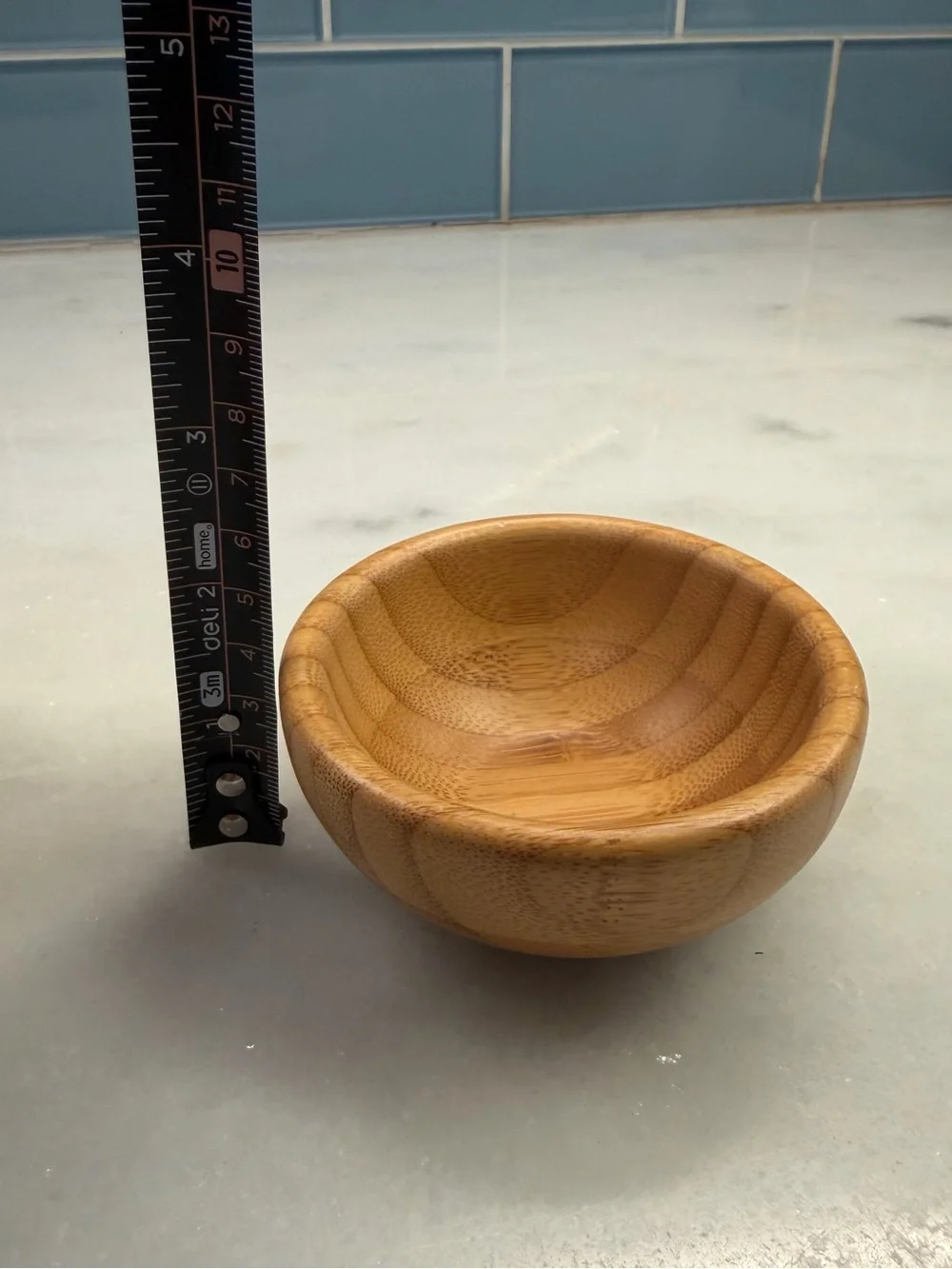 Pampered Chef Bamboo Serving Bowl Set in Warm Brown